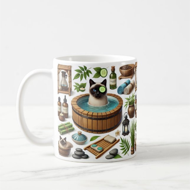 Mug Spa party for Siamese Cat Lovers  (Gauche)