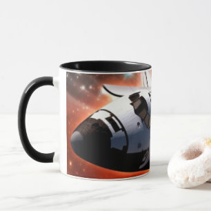 Mug Space Shuttle Atlantis Hubble Telescope Artwork