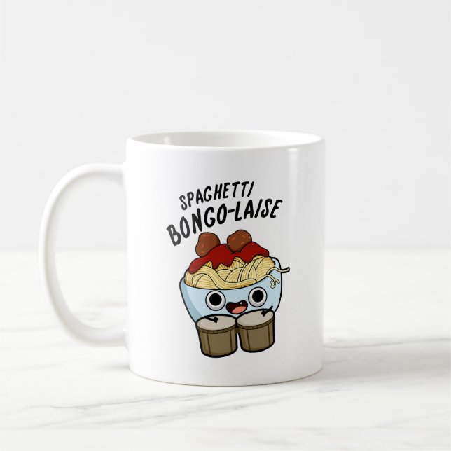 Mug Spaghetti Bongolaise Funky Food Pun (Gauche)