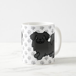 Mug Spaniel Tibétain Noir Chien de Dessin Animé Mignon