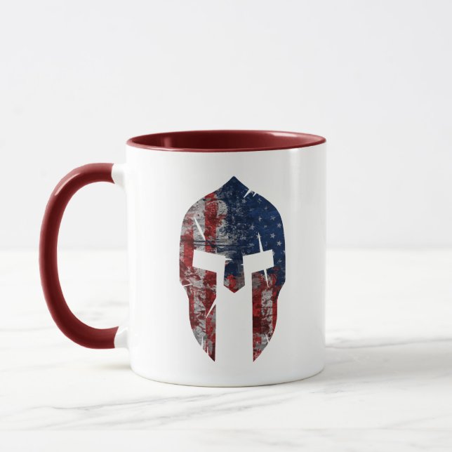 Mug Spartiate américain de style de grognement (Gauche)