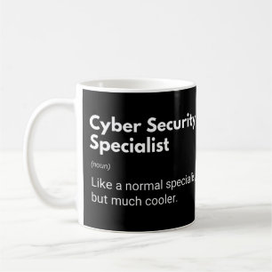 Mug Spécialiste de la cybersécurité Définition drôle