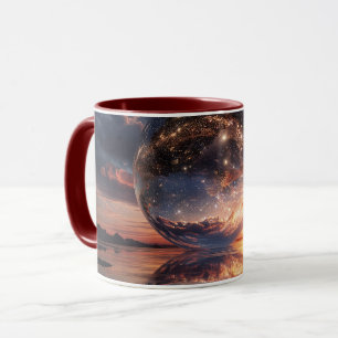 Mug Sphère réfléchissante surréaliste contenant des ét