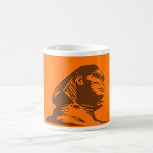 Mug Sphinx Mythique Créature Sur Orange
