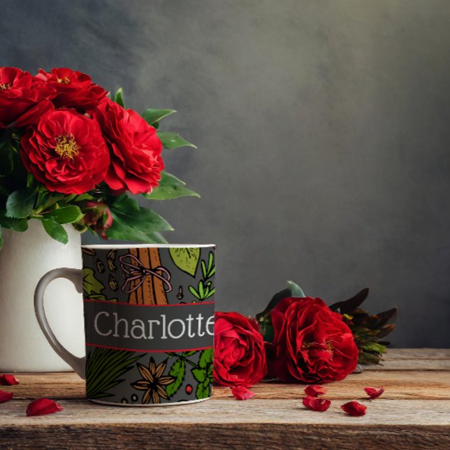 Mug Spices motif nom personnalisé gris (Créateur téléchargé)