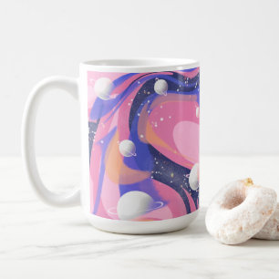 Mug Spirale De L'Espace Extérieur Rose Et Violet Abstr