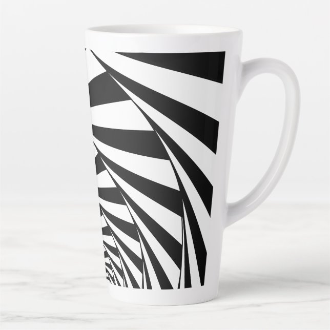 Mug spirale noire et blanche Abstraite (Droite)