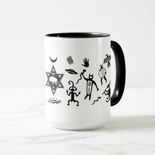 Mug Spiritueux blancs de tribal de Buffalo (Devant droit)