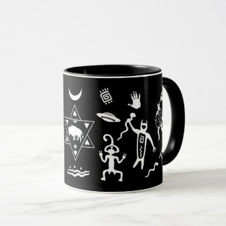 Mug Spiritueux tribaux de Buffalo blanc - noir