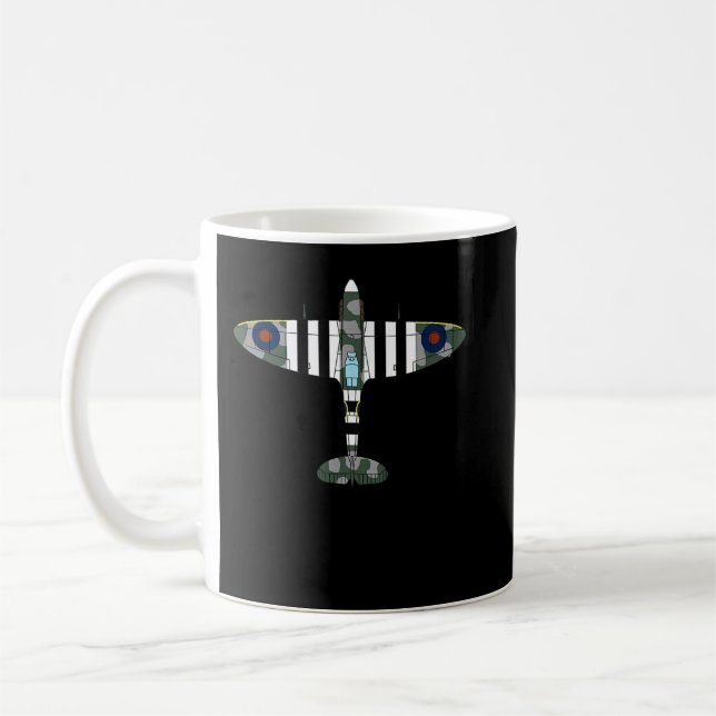 Mug Spitfire icône avion britannique de la Seconde Gue (Gauche)