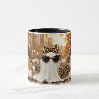 Mug Spooky Chic Ghost Mug, Leopard Print Halloween