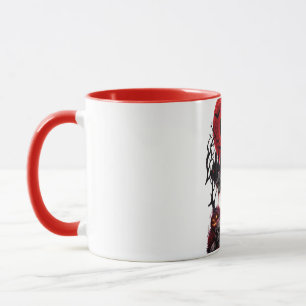Mug Spooky Raven Halloween Gothic Graveyard Moon Desig