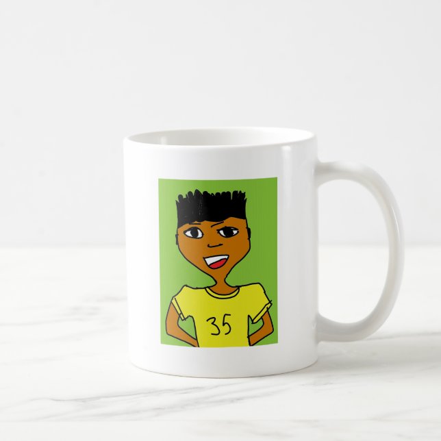 Mug sport dessin animé pour enfant noir (Droite)