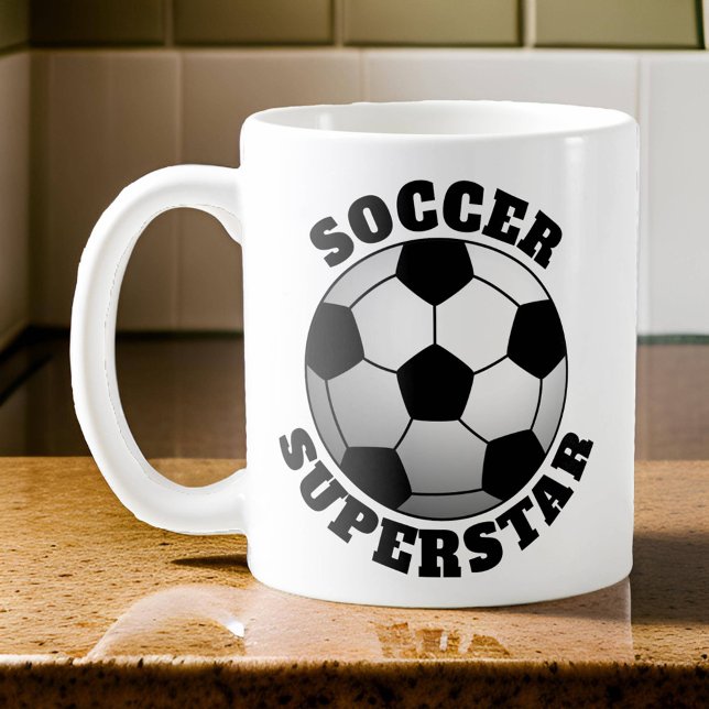 Mug Sport Superstar de football (Soccer Superstar Mug)