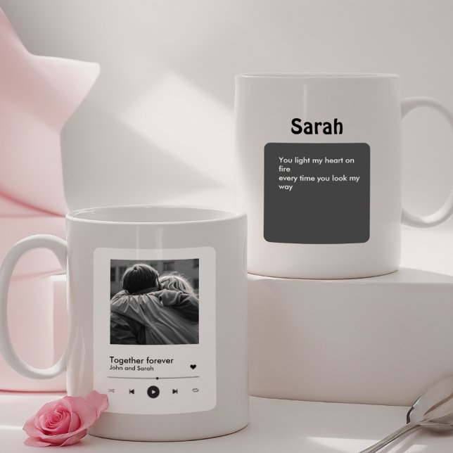Mug Spotify Couples Cadeau pour lui Valentines jour, (Créateur téléchargé)