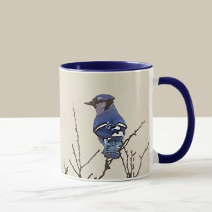 Mug Spring Blue Jay Fine Art pour les amateurs d'oisea