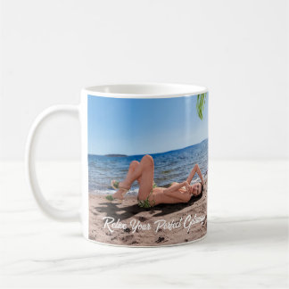 Mug Spring Break Girl Lying on Sandy Beach
