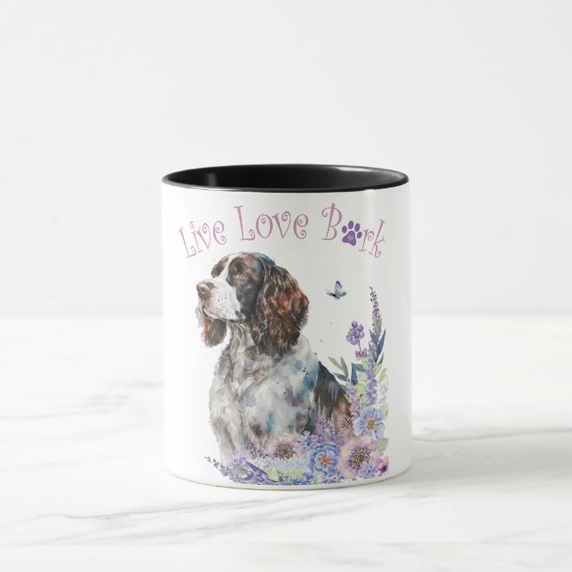 Mug Springer Spaniel Chien Maman Floral (Centre)