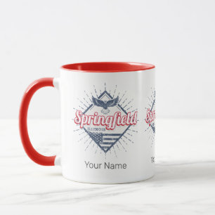 Mug Springfield City Illinois États-Unis Retro USA