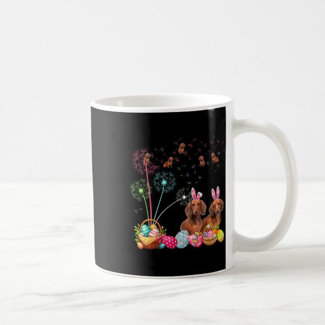 Mug Squad Couple de Pâques Bunny Dachshunds Dandelions (Droite)