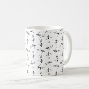 Mug Squelette antique Art PERSONNALISÉ COULEUR ARRIÈ
