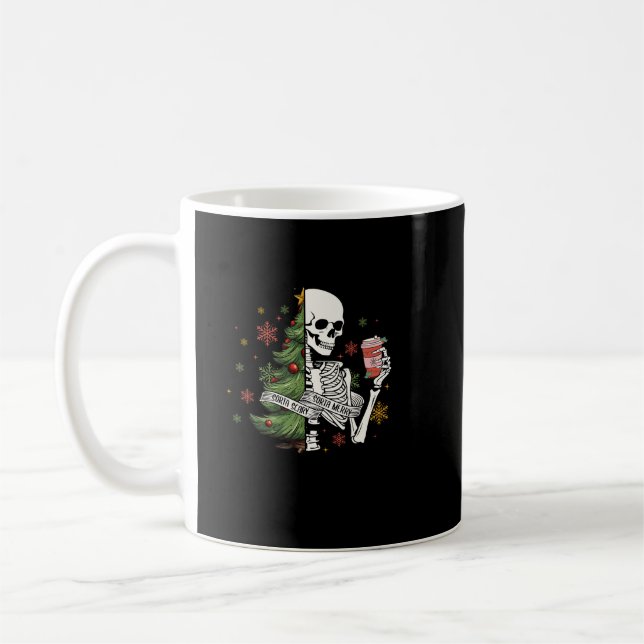 Mug squelette café de noël (Gauche)
