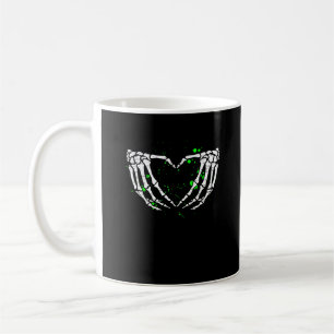 Mug Squelette Coeur de la main Costume Halloween