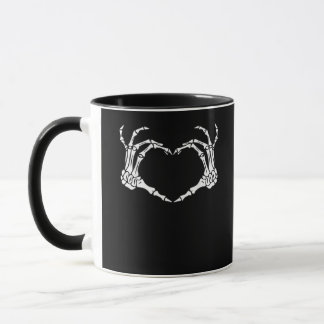 Mug Squelette Coeur main Signer Costume Drôle Hallowee