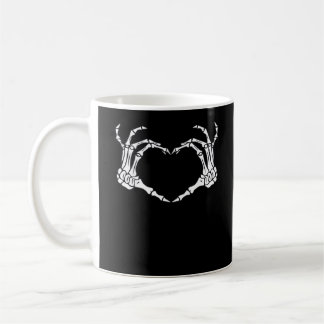 Mug Squelette Coeur main Signer Costume Drôle Hallowee