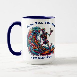 Mug Squelette coloré Surfer