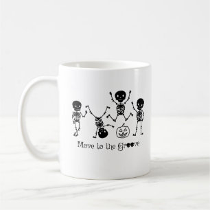 Mug Squelette de danse d'Halloween bougez au rythme
