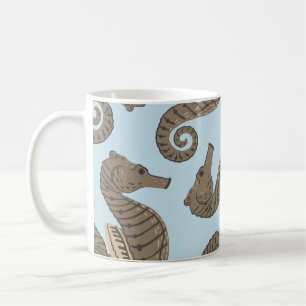 Mug Squelette de dinosaure, motif sans soudure grunge.