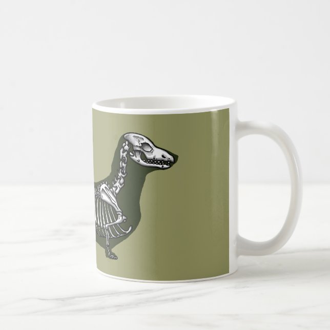 Mug squelette de teckel (Droite)