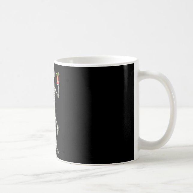 Mug Squelette drôle d'Halloween buvant une queue de Ma (Droite)