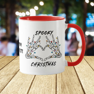 Mug Squelette éffrayant Noël Amour Vibes Éffrayantes R