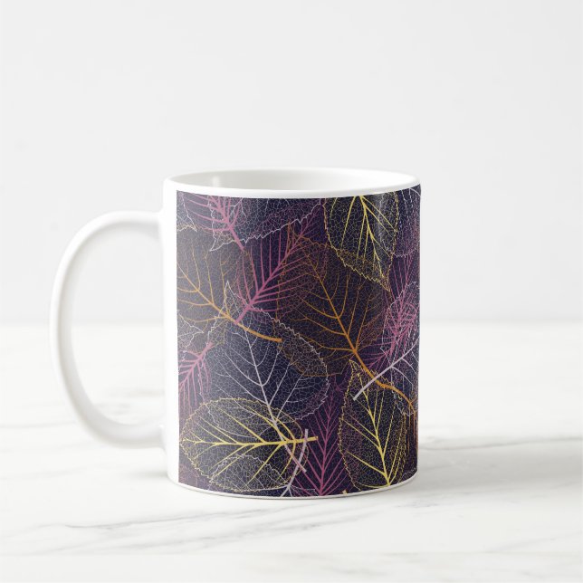 Mug Squelette feuille sans couture motif, arrière - pl (Gauche)
