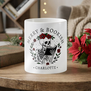 Mug Squelette Floral Joyeux & Livresque