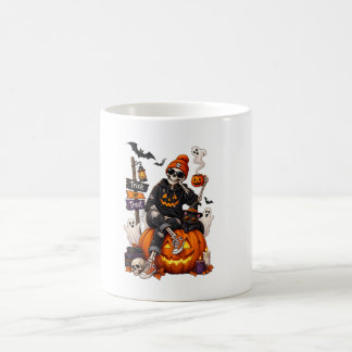 Mug Squelette Halloween Personnalisé Restez Effrayant