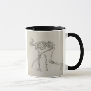 Mug Squelette humain : Vue latérale dans la posture de