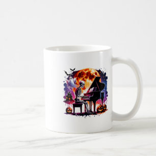 Mug Squelette Jouer Piano Avec Fantôme Halloween Dépla