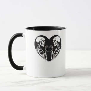 Mug Squelette Mains Coeur Signer Halloween Costume Ret