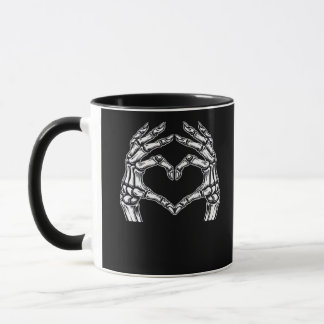 Mug Squelette Mains de coeur Signer Costume d'Hallowee