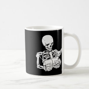 Mug Squelette tenant Chat Drôle Halloween Sphynx crâne