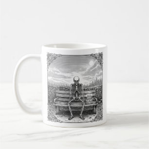 Mug Squelette triste avec gâteau d'anniversaire Cadeau