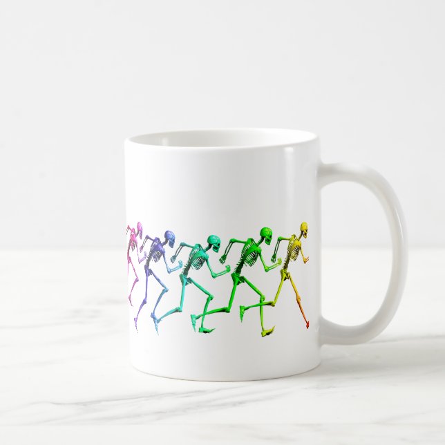 Mug Squelettes courants d'arc-en-ciel (Droite)