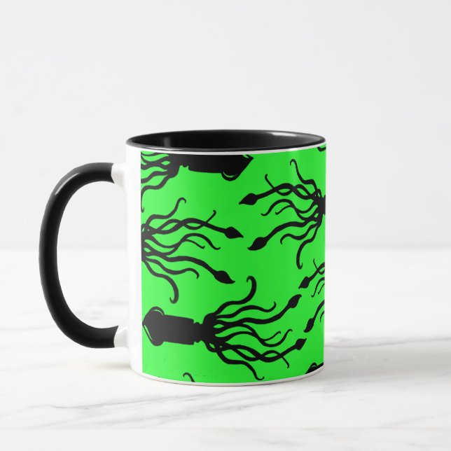 Mug Squid Art green (Gauche)