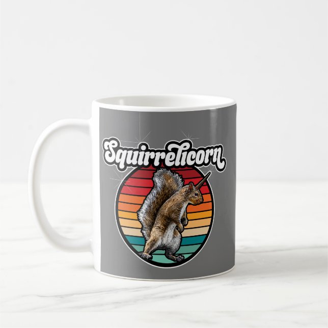 Mug Squirrelicorn - drôle, vintage licorne d'écureuil (Gauche)