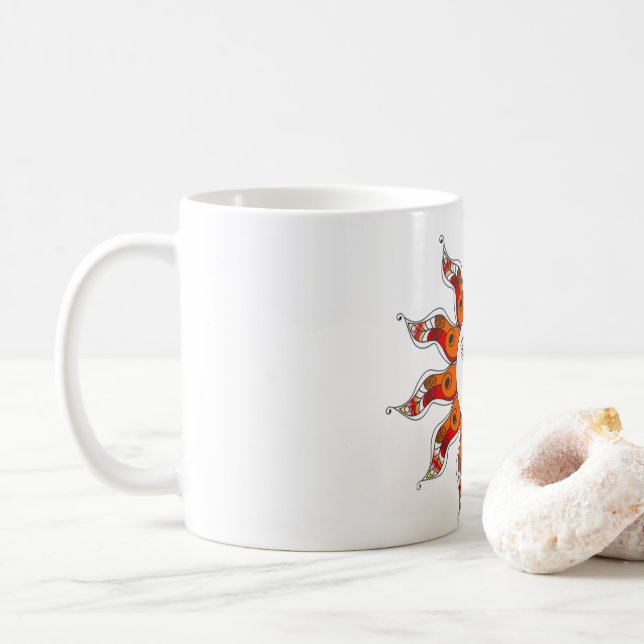 Mug sri-lankais de dessins traditionnels (Avec donut)