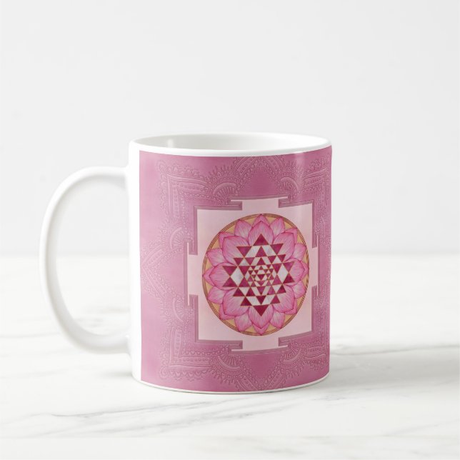Mug Sri Yantra / Sri Chakra au lotus (Gauche)