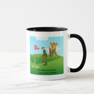Mug SS. Andrew & Jude avec 2 golfeurs masculins